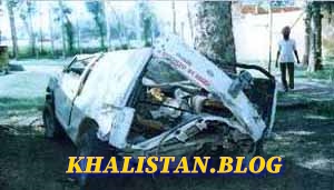 BSF vehicle blown apart