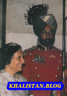 Shaheed Bhai Beant Singh with Indira Gandhi