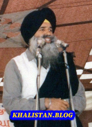 Shaheed Major Baldev Singh Ghuman giving a speech